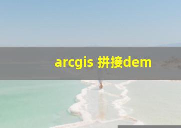 arcgis 拼接dem